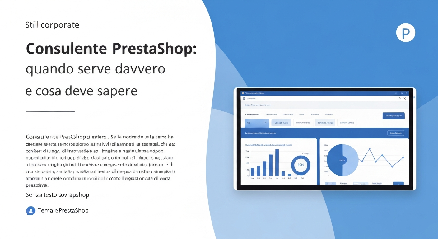 Consulente PrestaShop: quando serve davvero e cosa deve sapere