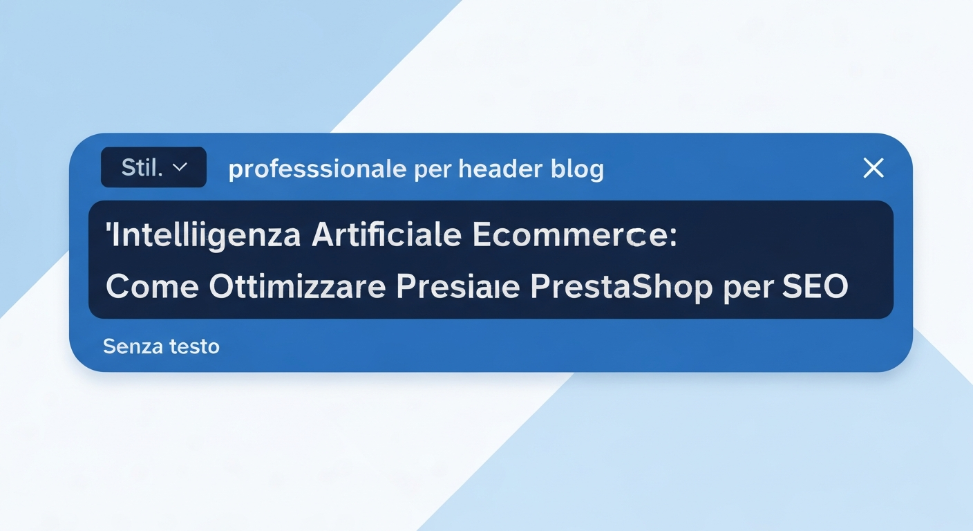 Intelligenza Artificiale Ecommerce: Come Ottimizzare PrestaShop per SEO nel 2026