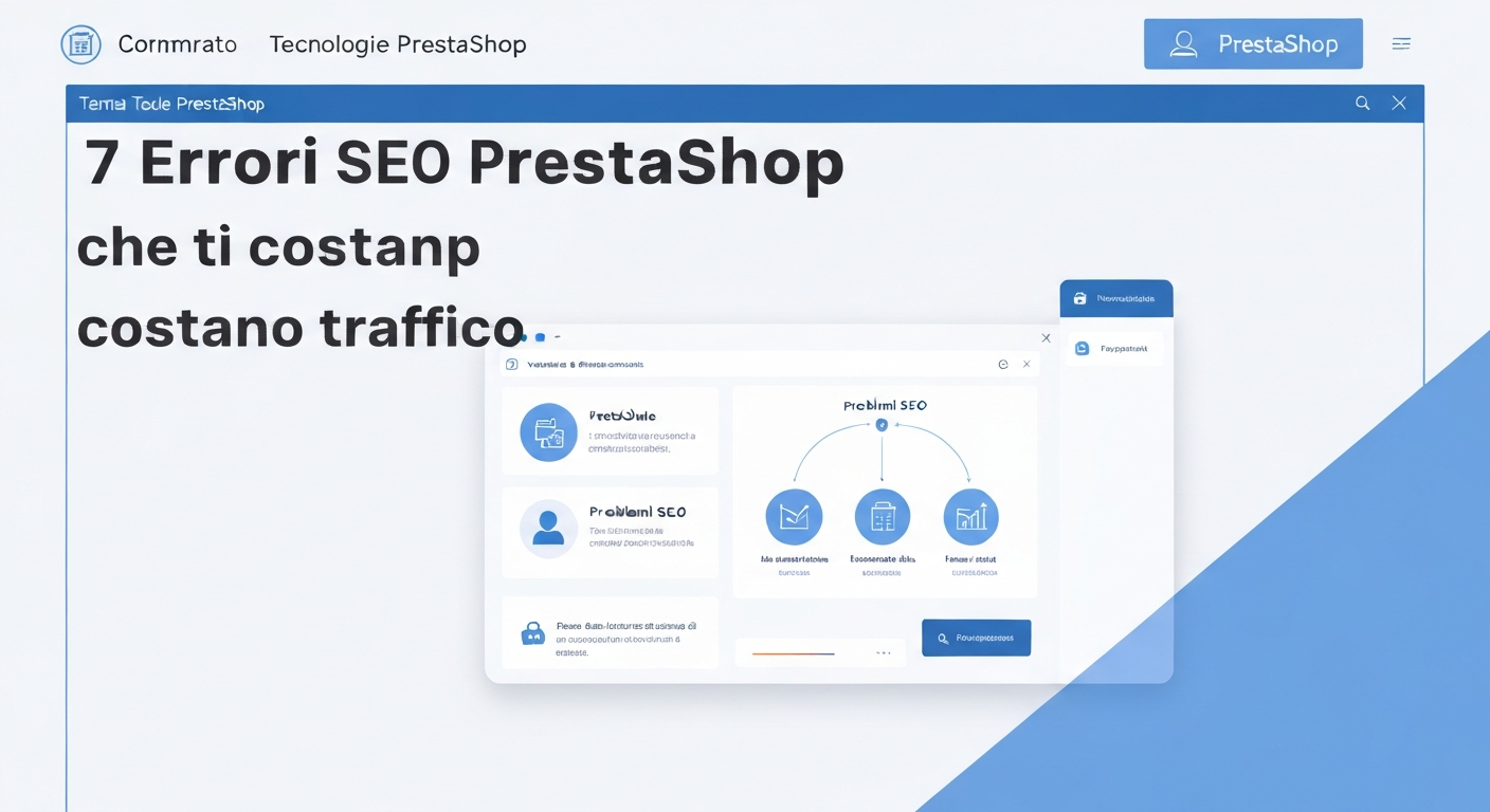 7 errori SEO PrestaShop che ti costano traffico